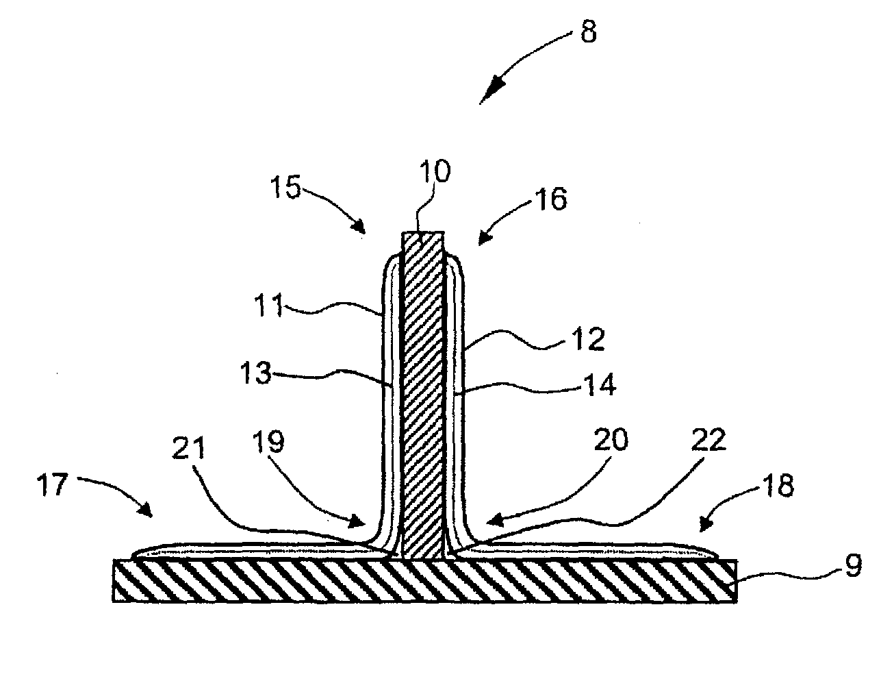 Method for manufacturing a reinforced shell for forming component parts for aircraft and shell for component parts for aircraft