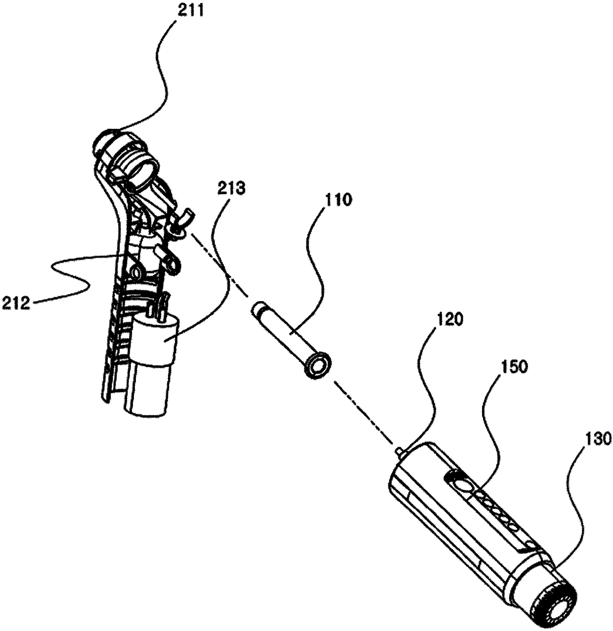 Automatic multifunctional liquid injector having separation type operation device