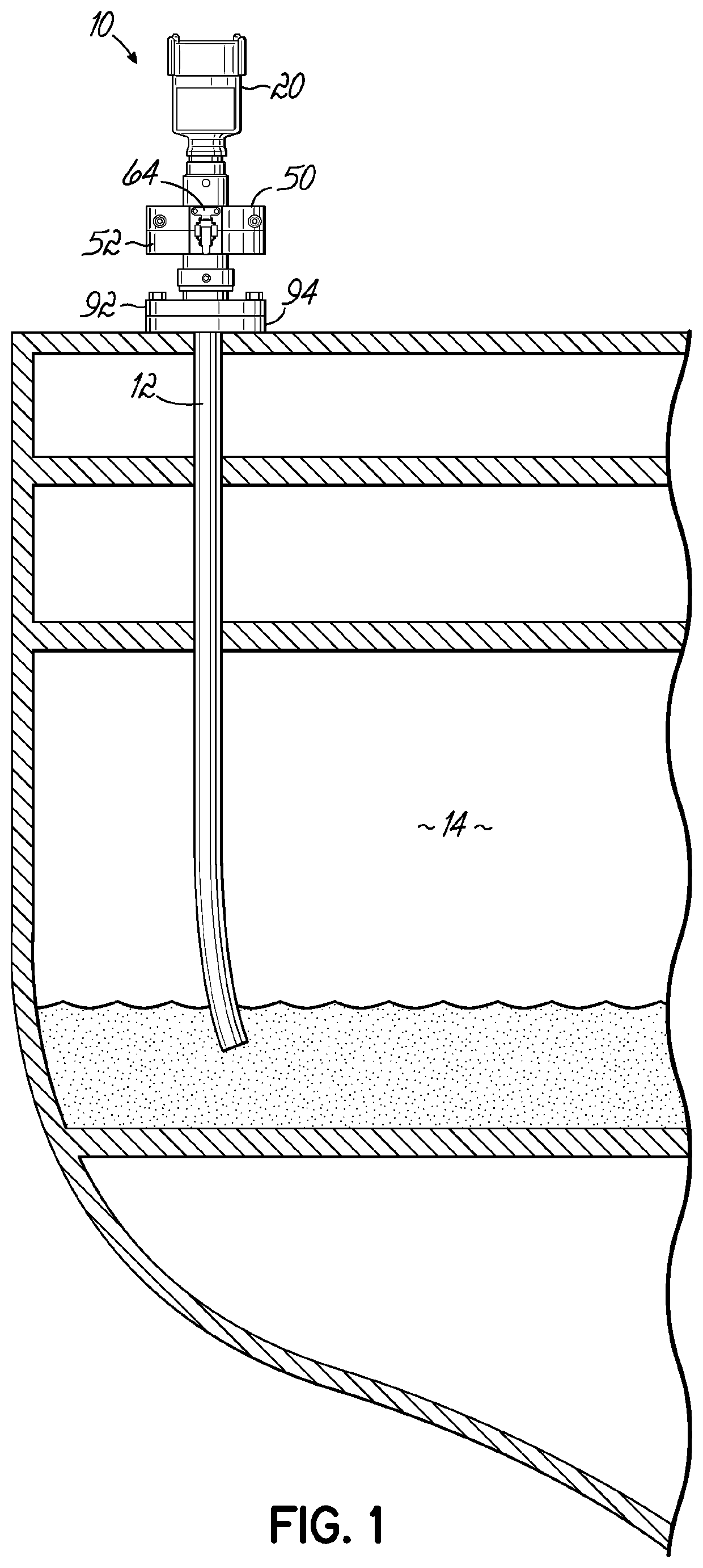 Apparatus and method for liquid level measurement and content purity measurement in a sounding tube