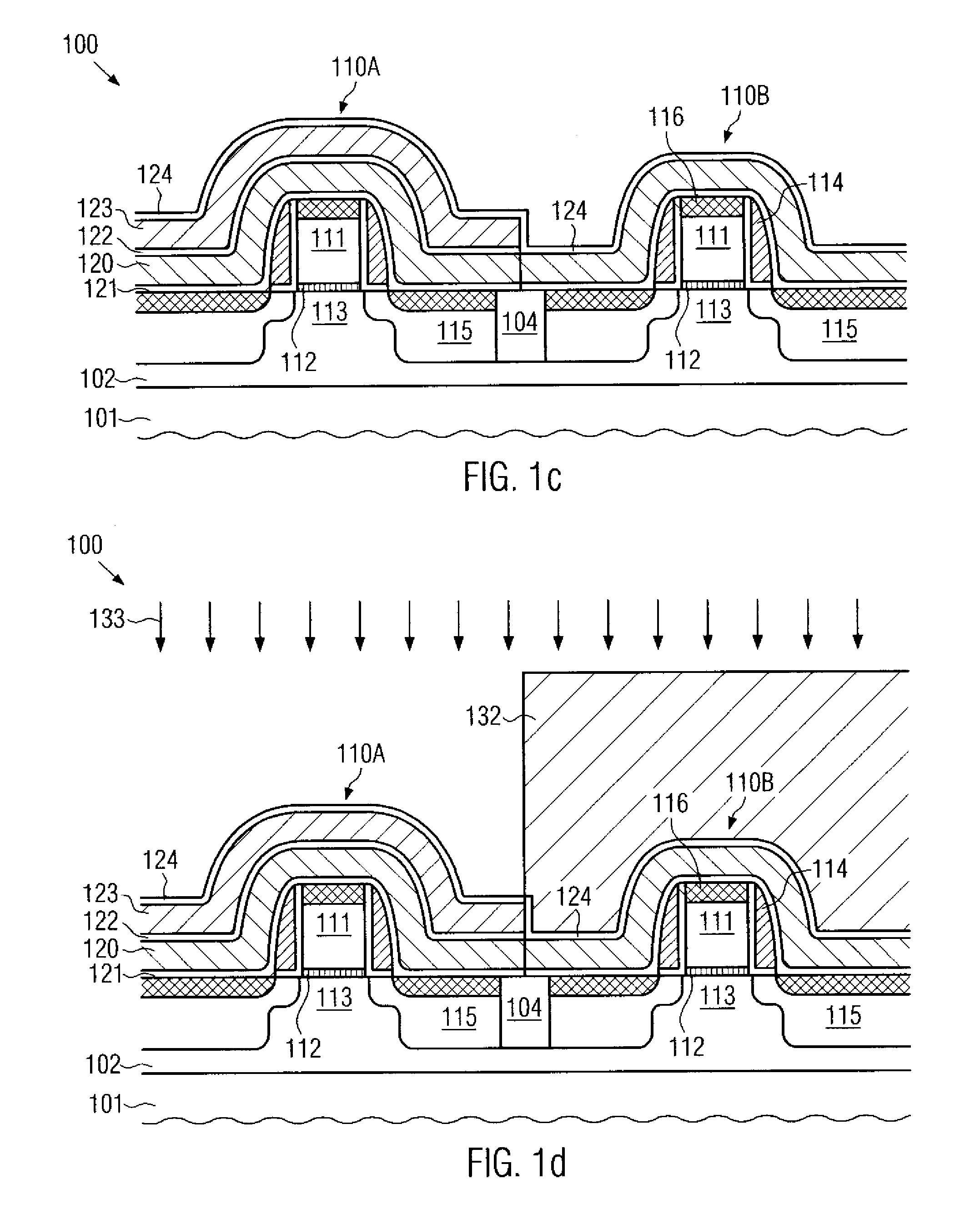 Method for reducing resist poisoning during patterning of stressed nitrogen-containing layers in a semiconductor device