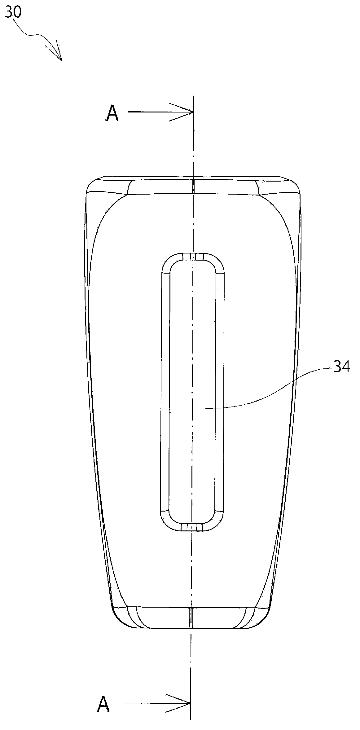 Rope belt end part installation part