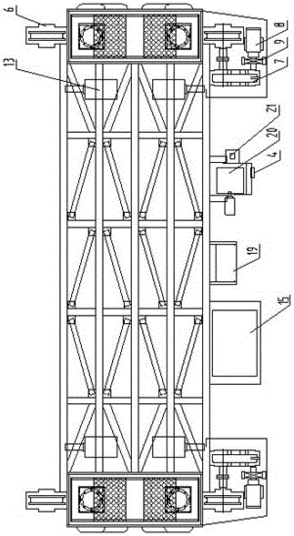 Traverse lifting transfer trolley