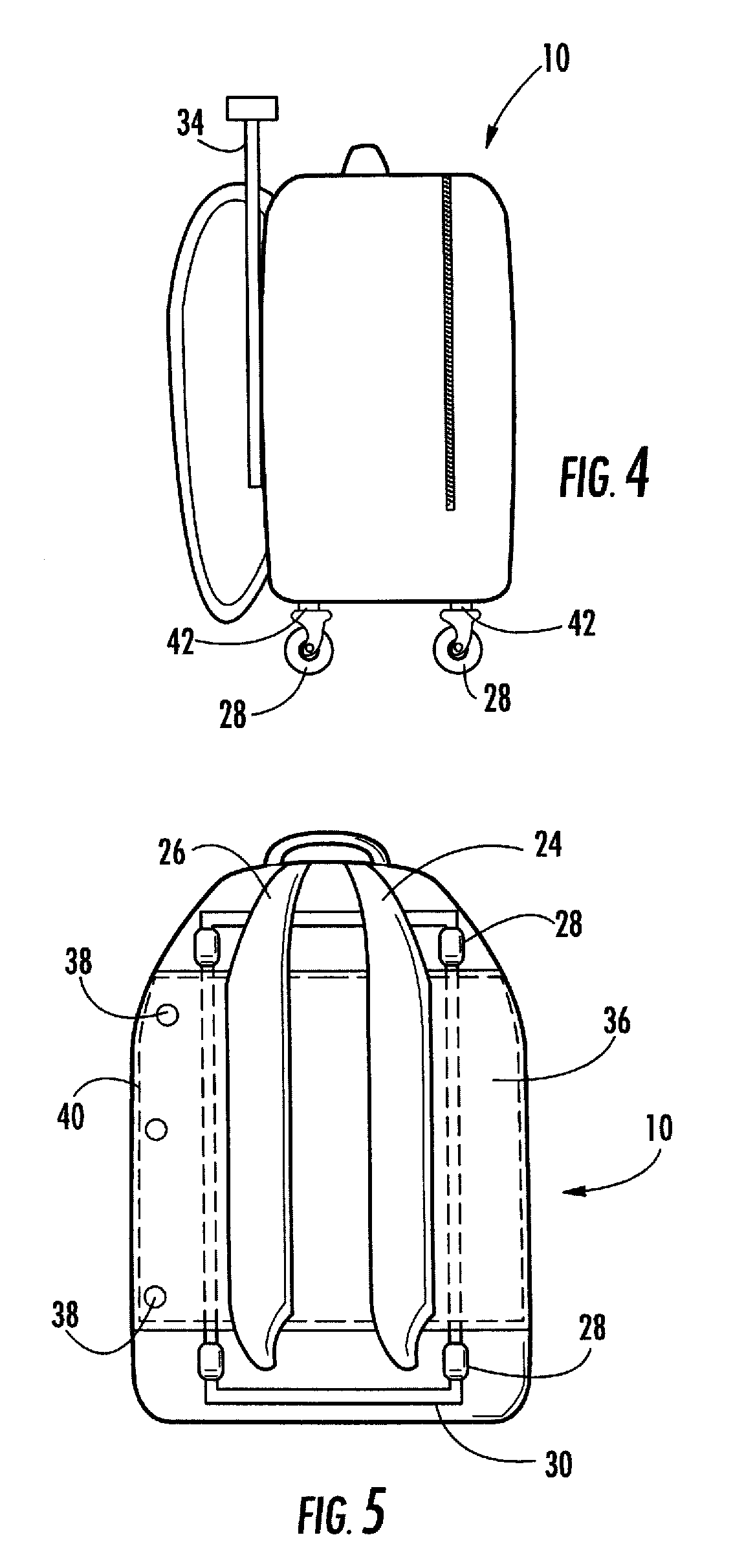Backpack with detachable wheels