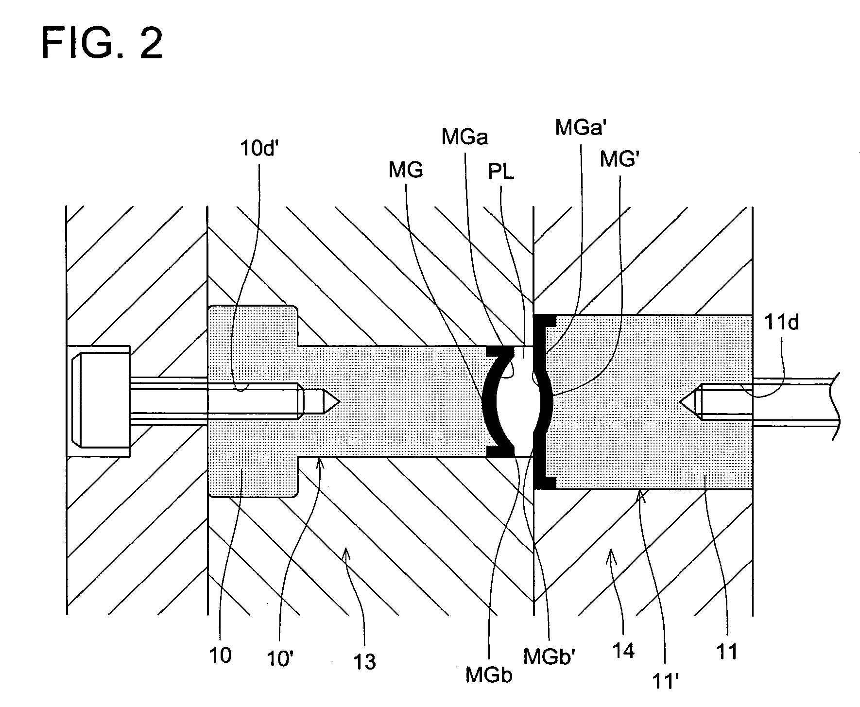 Metallic mold for optical element and optical element