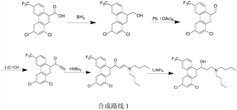A kind of preparation method of Halofantrine hydrochloride