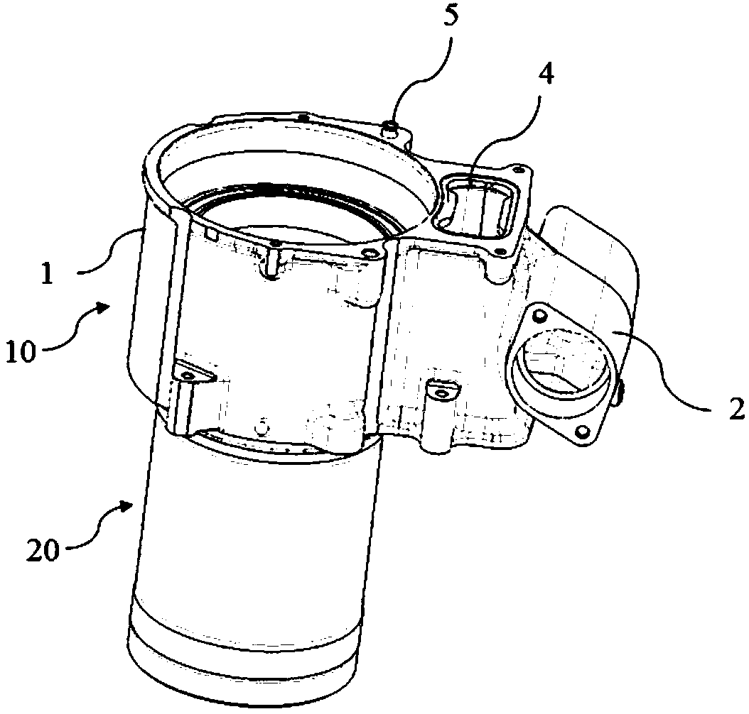 Engine cooling water jacket and engine
