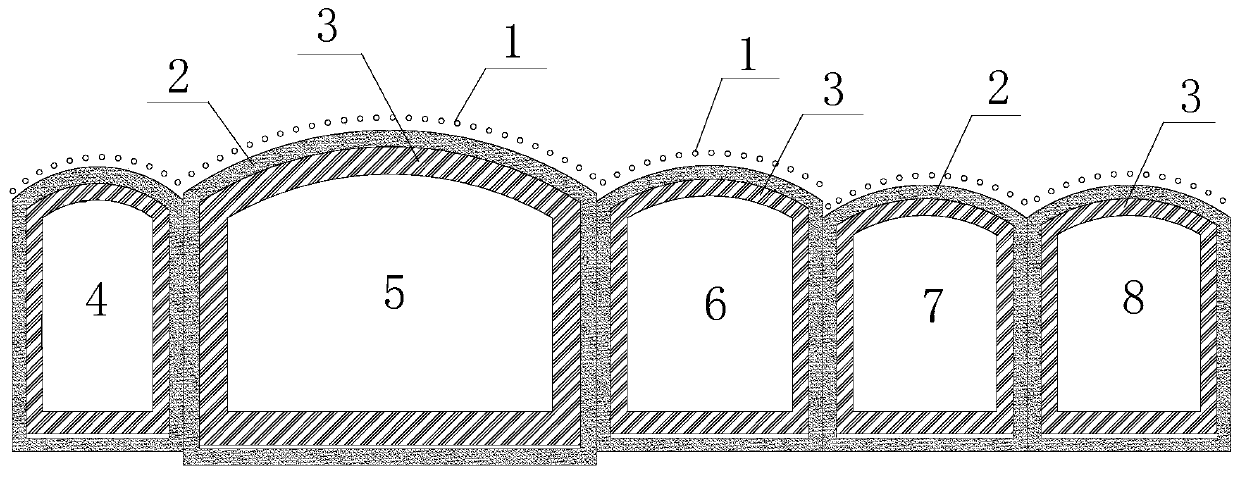 Comprehensive pipe gallery tunnel with multiple parallel compartments mutually independent in structure and construction method of comprehensive pipe gallery tunnel