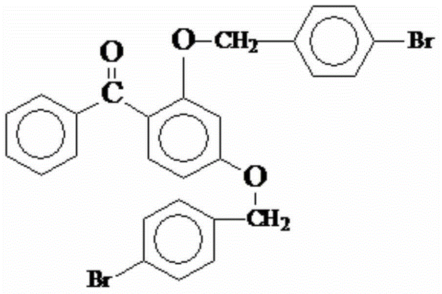 Preparation method and application of antioxidant 2-4-p-bromobenzyl benzophenone