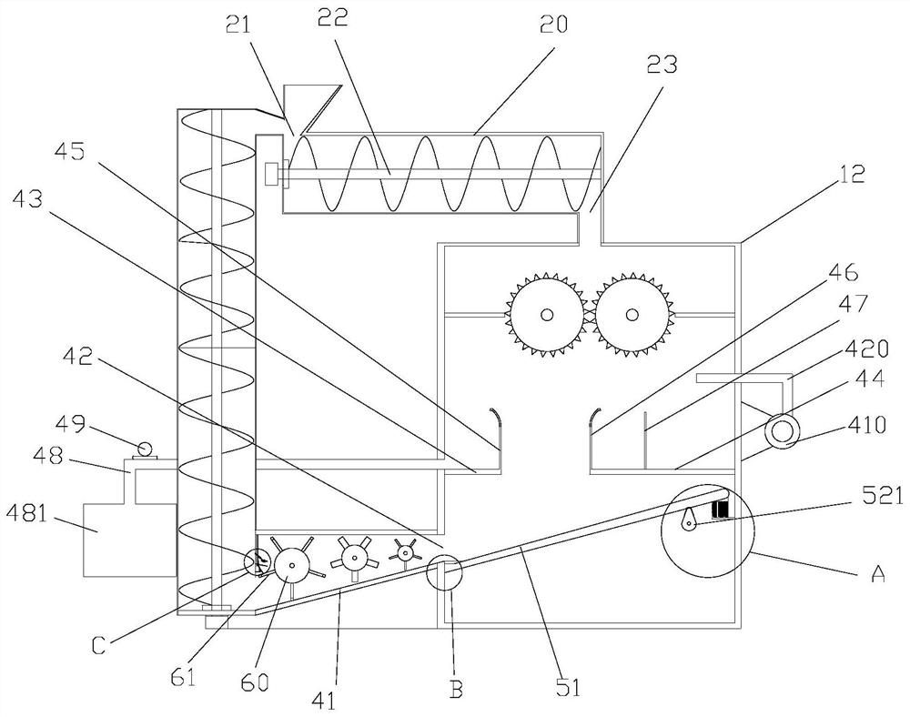 A waste textile processing device