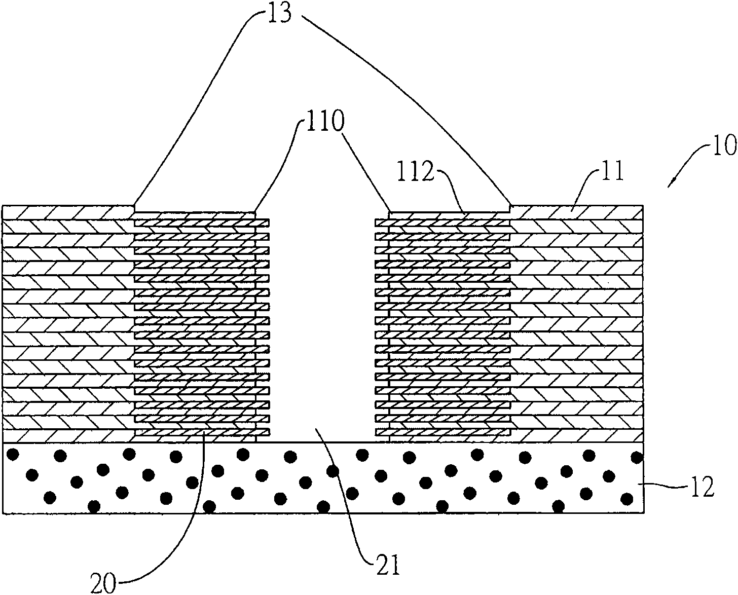 Manufacturing method of high-density heat dissipating device with multiple heat dissipating fins