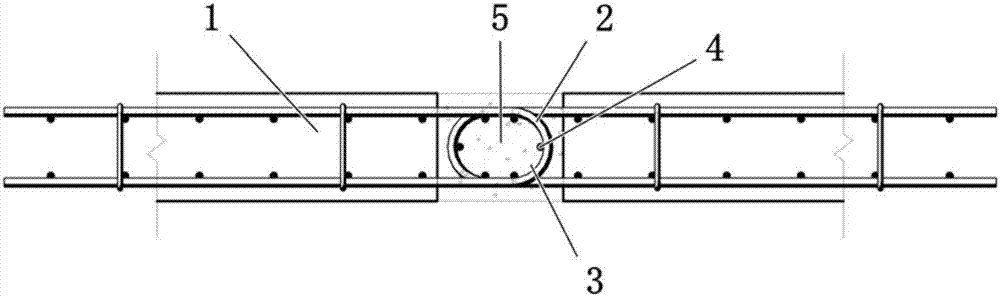 O-shaped steel bar connecting structure