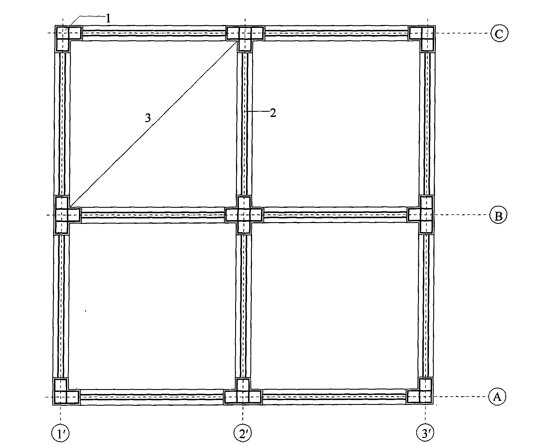 Mixed steel-concrete composite frame structure
