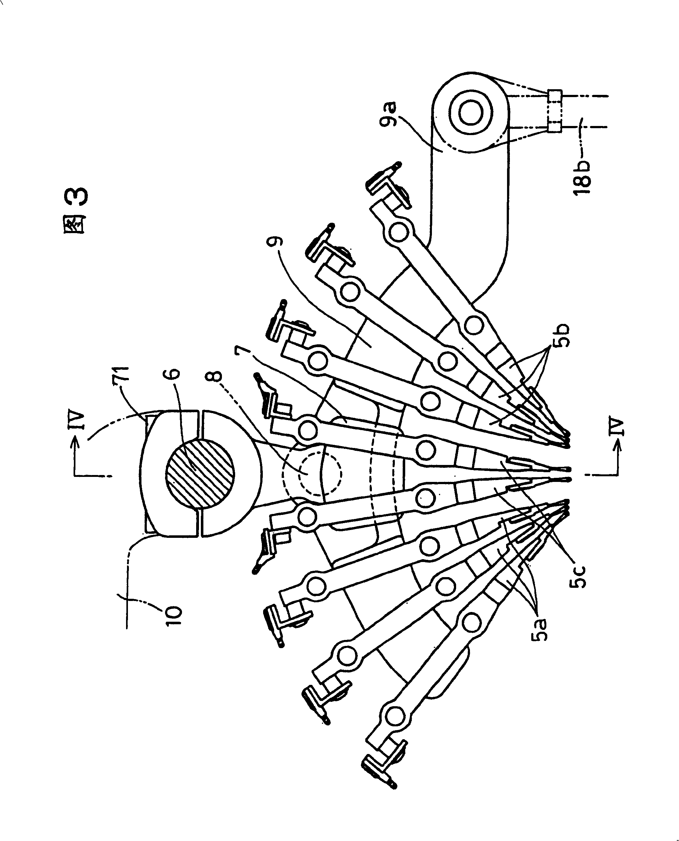 Guide reed swing position adjusting device of double raschel machine