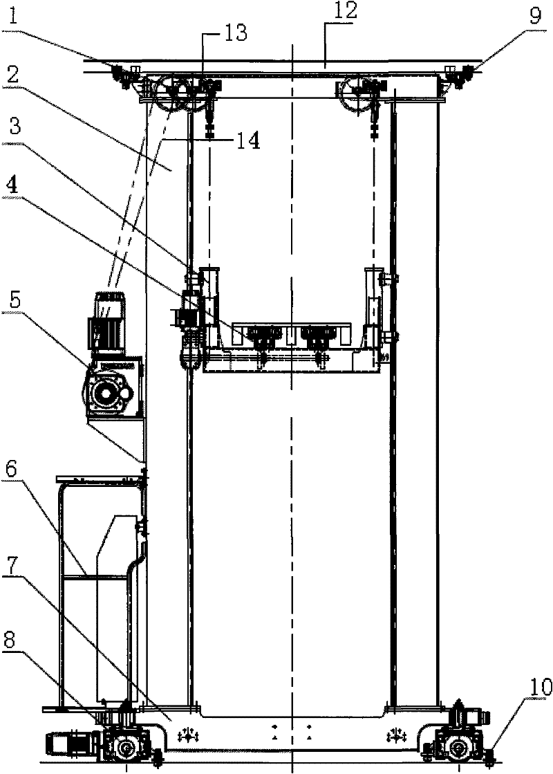 Tunnel double-column piler