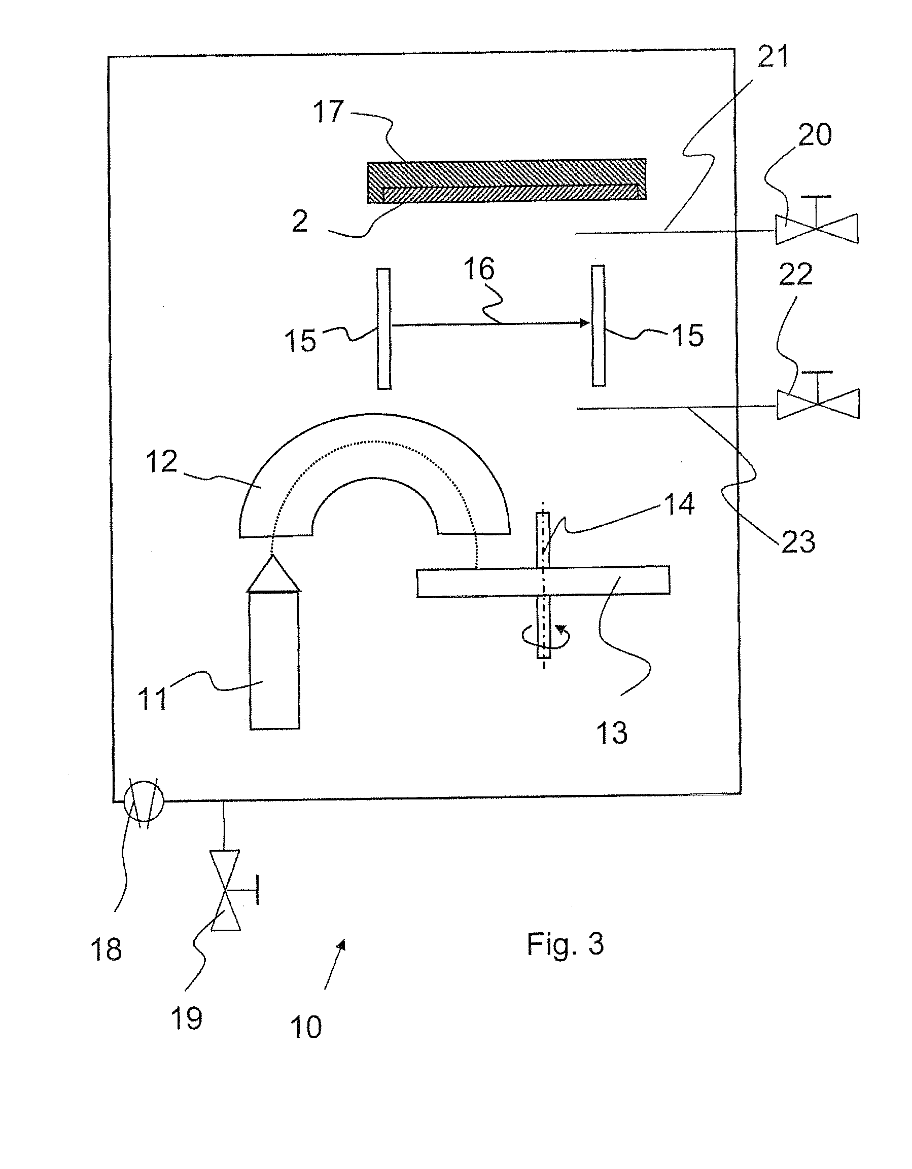 Method for applying a porous glass layer