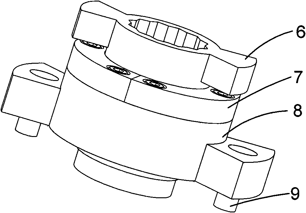 Adaptor device for synchronous butt joint of main cone nut and flange of automobile drive axle assembly