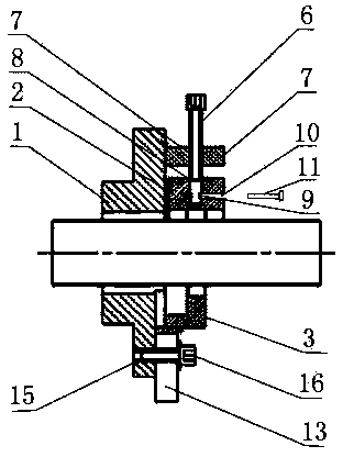 Shaft part cutting and/or grinding processing clamp and processing method thereof