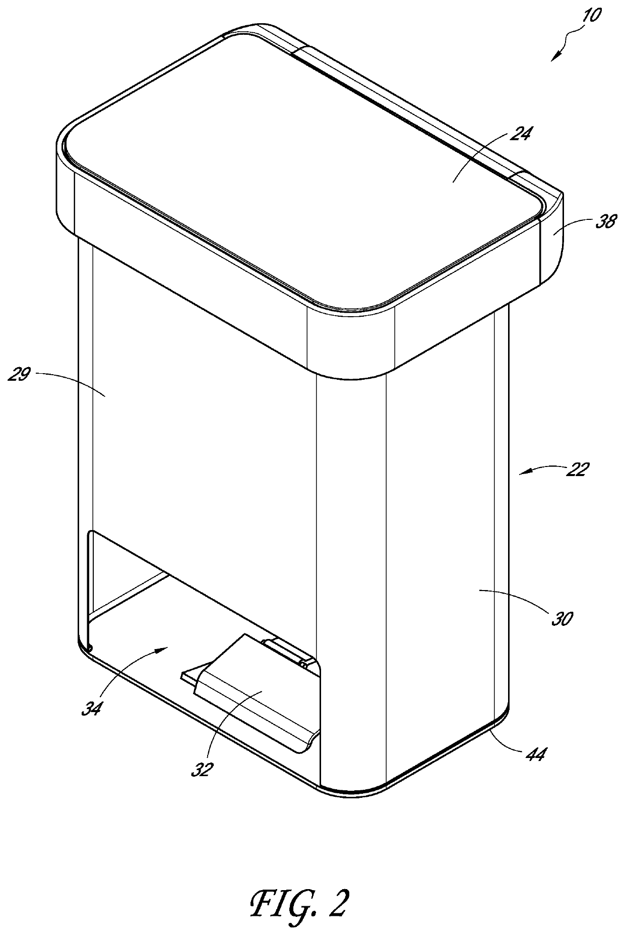 Trash cans with adaptive dampening
