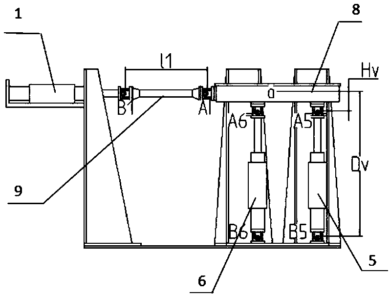 A control method for a six-degree-of-freedom hydraulic motion platform with connecting rods