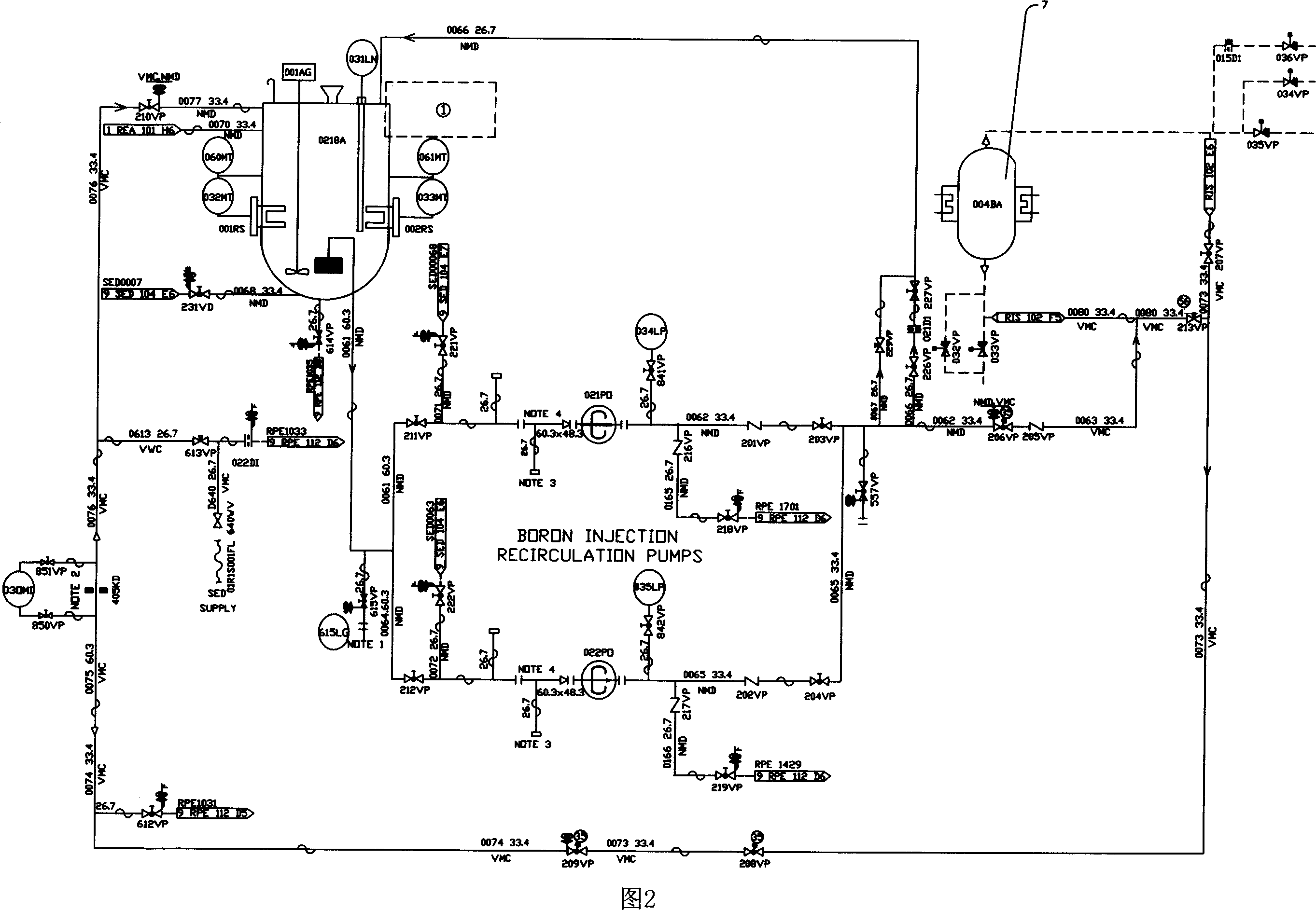 Method for improving integrated reliability of nuclear power station safety injection system