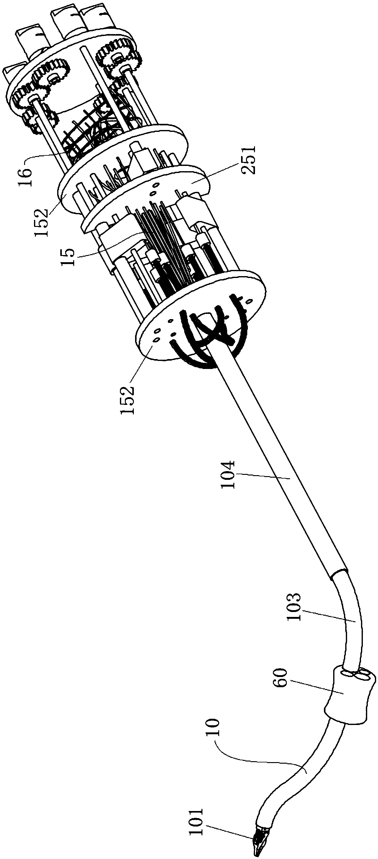 A flexible surgical tool system including a driver bone
