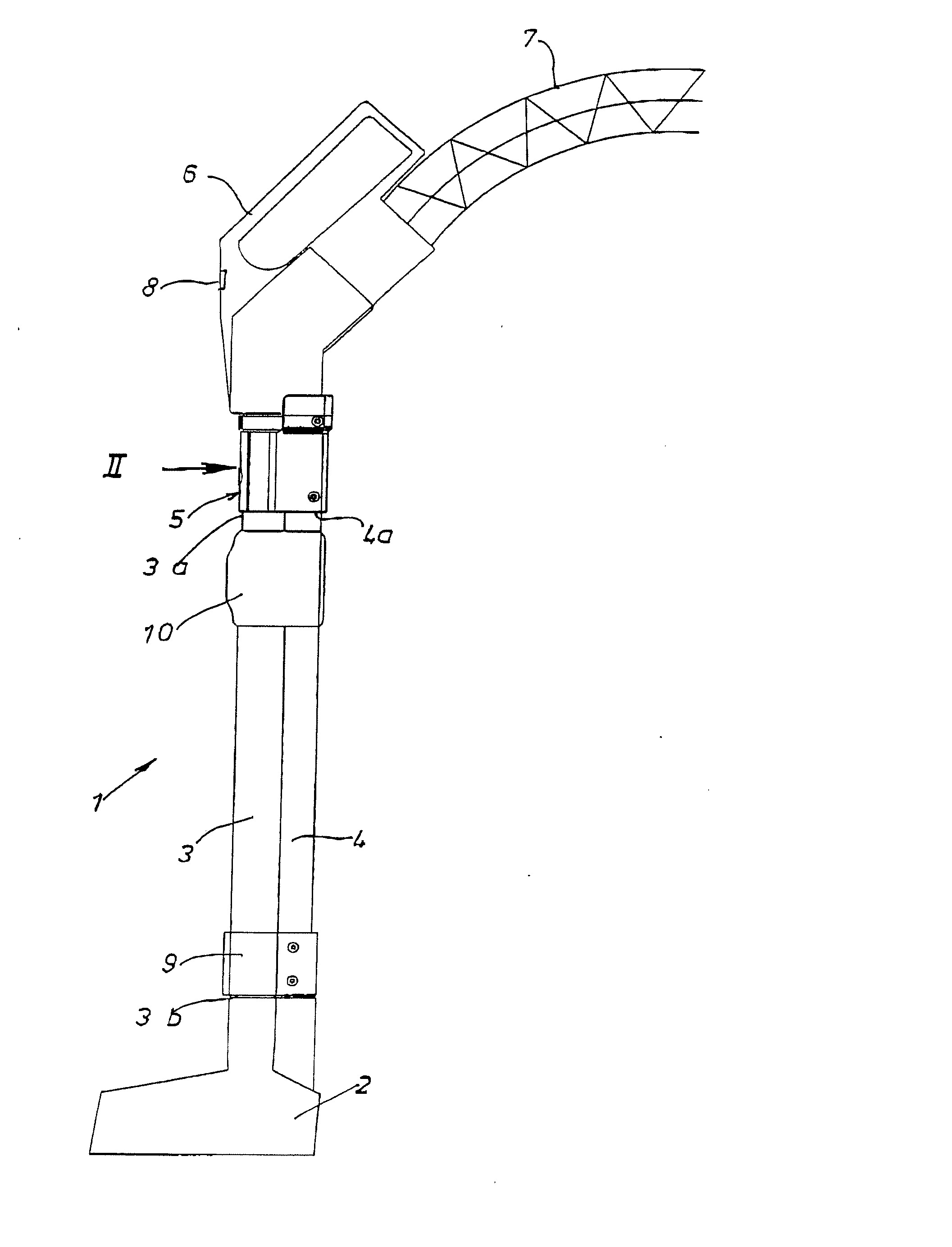 Vacuum cleaner with hand grip and adapter
