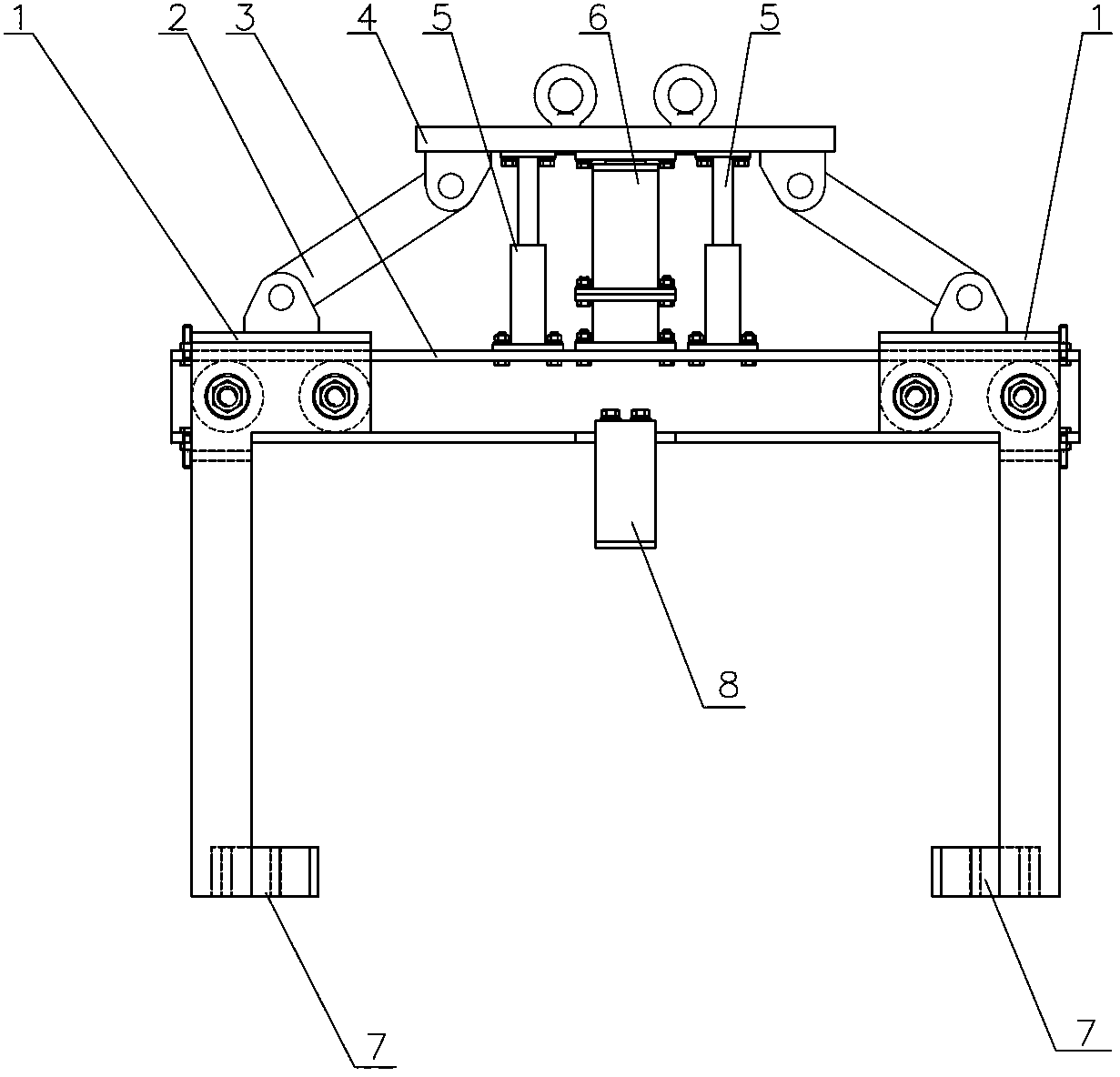 Machine lifting tool for automatically grabbing and releasing goods