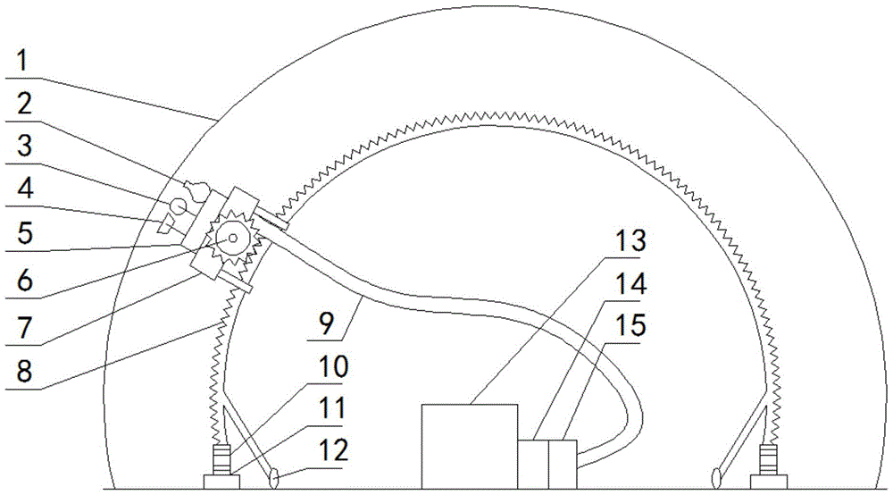 Concrete spraying and coating integrated tunnel construction device