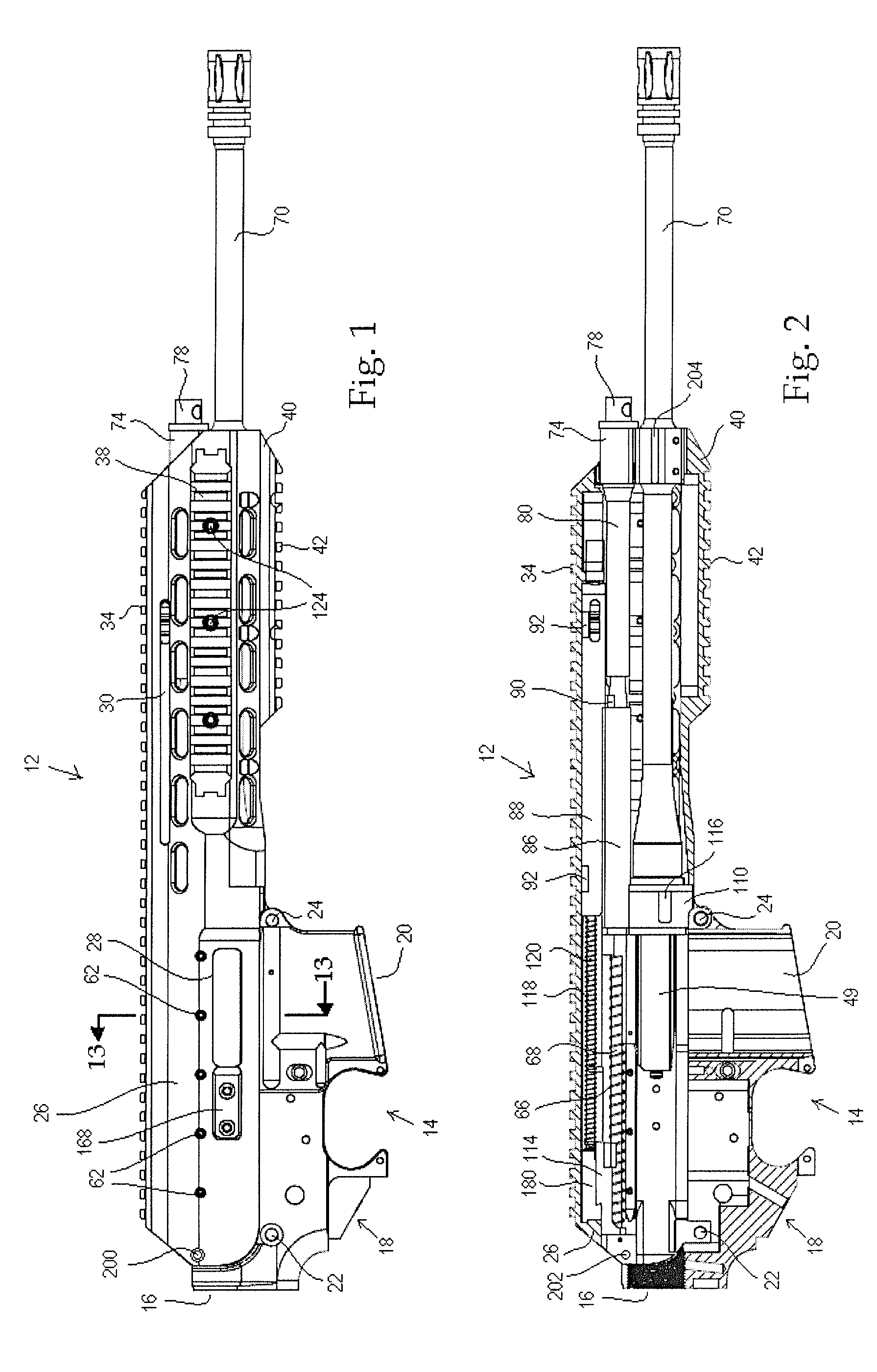 Gas piston operated upper receiver system