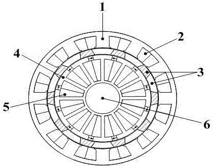 Double-stator hybrid excitation motor with T-type core inner stator