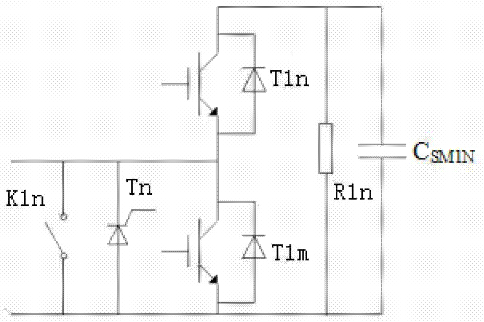 Test device and test method for steady-state high-power operation of flexible HVDC converter valve