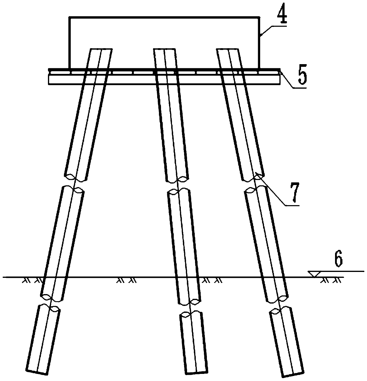 Rapid construction method for underwater isolated pier support platform