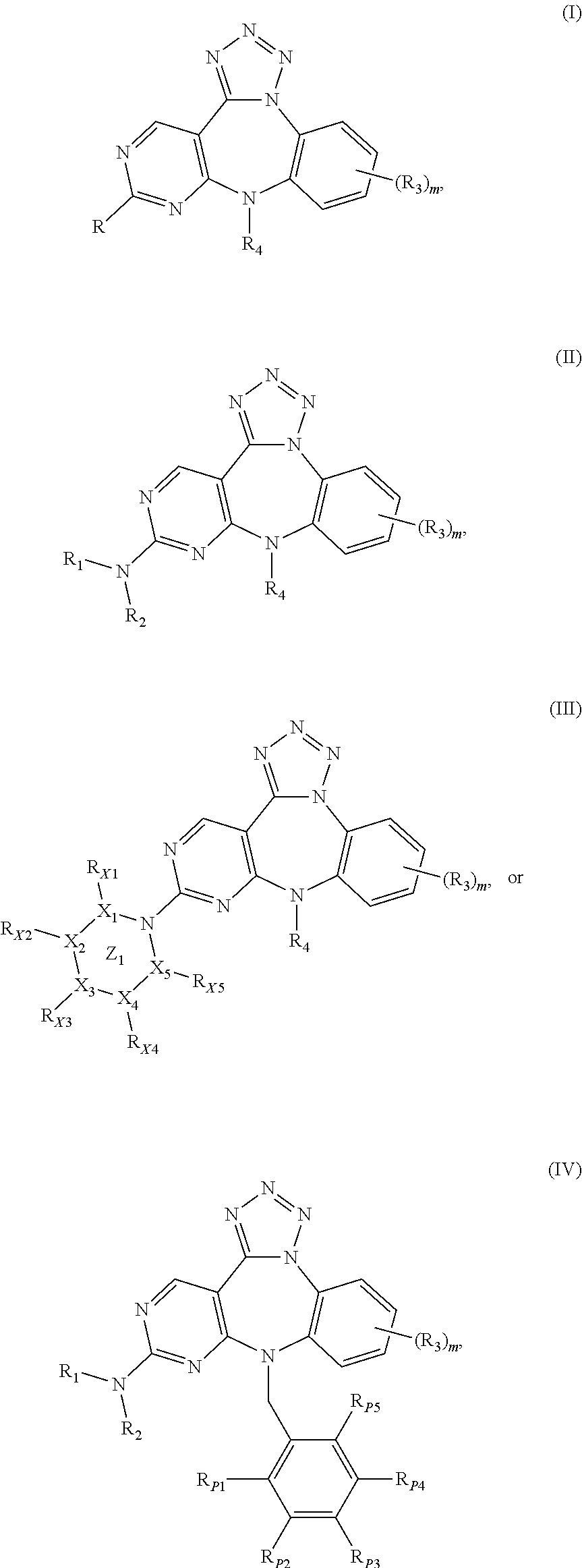 Substituted benzo-pyrimido-tetrazolo-diazepine compounds