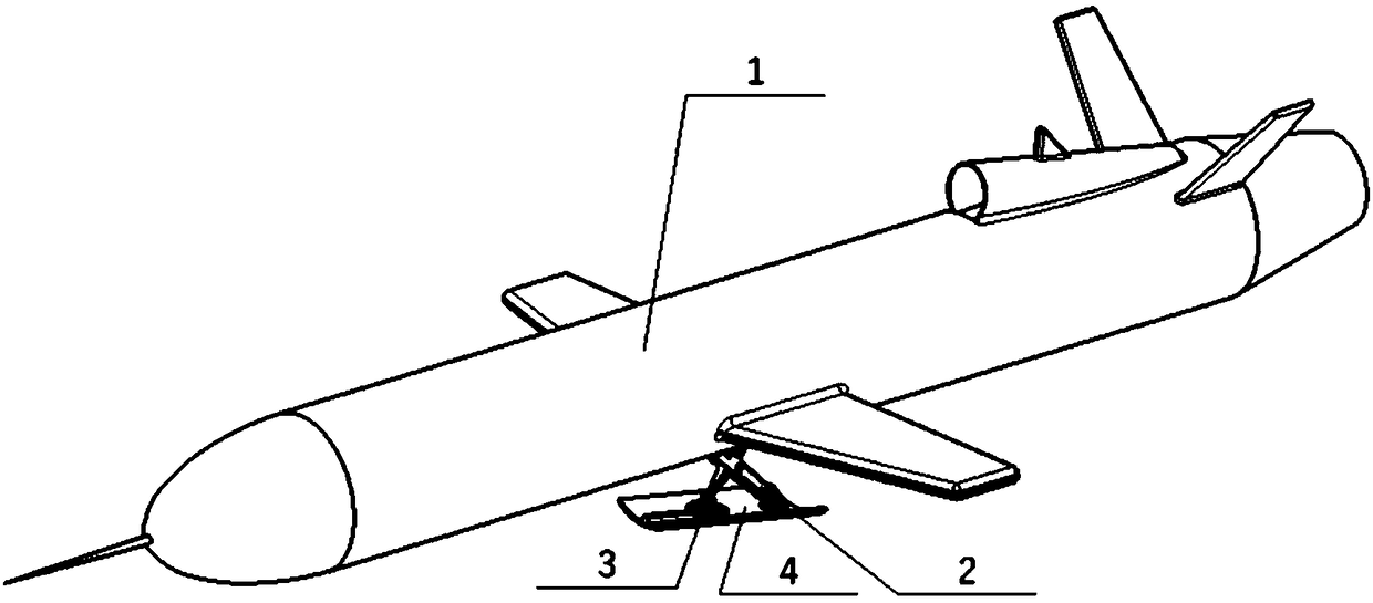 Super low-altitude sea-skimming unmanned target aerial vehicle buffer device and buffer method