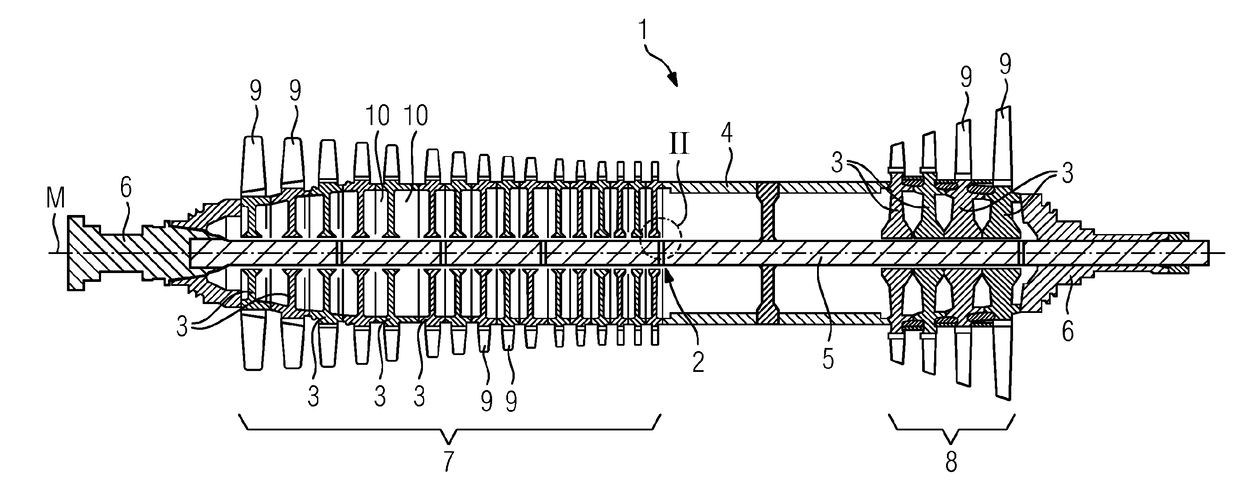 Rotor with a locking plate for securing an antirotation lock against unscrewing