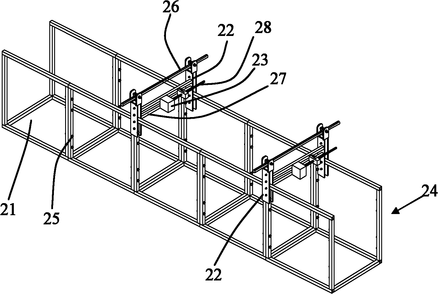 Moveable operating platform and method for constructing suspended ceiling of roof by using same