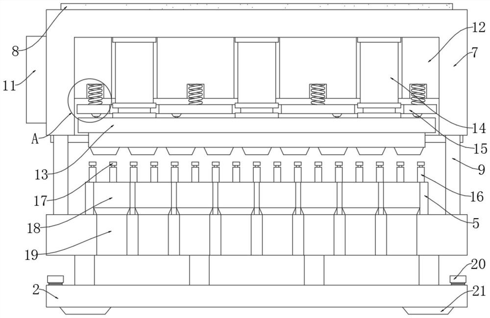 Steel goods shelf rod piece connecting part stamping device and using method thereof