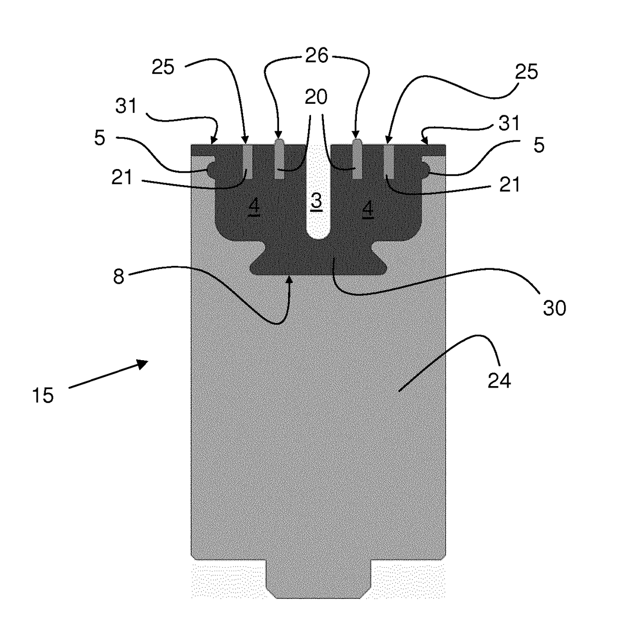 Simplified transversal induction sealing device