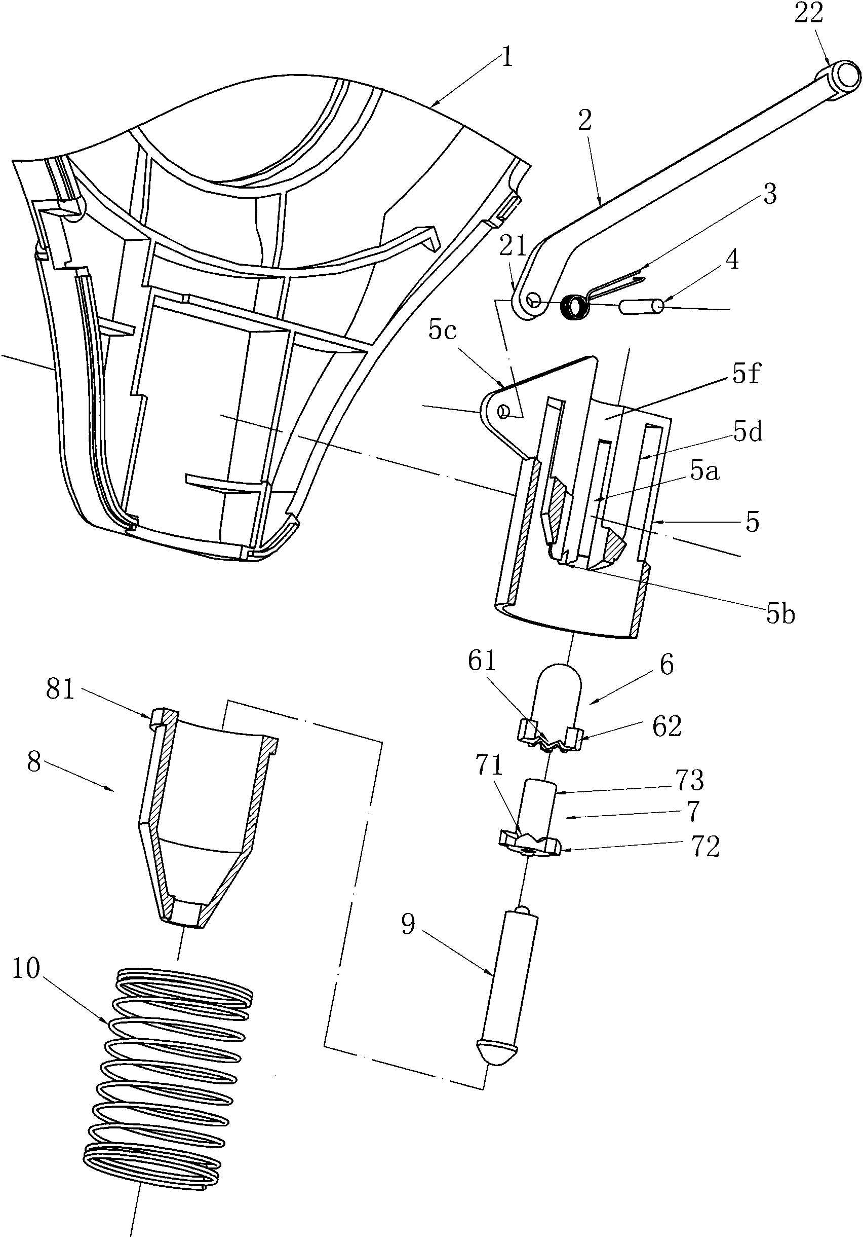 Measuring tape finial mechanism and measuring tape thereof