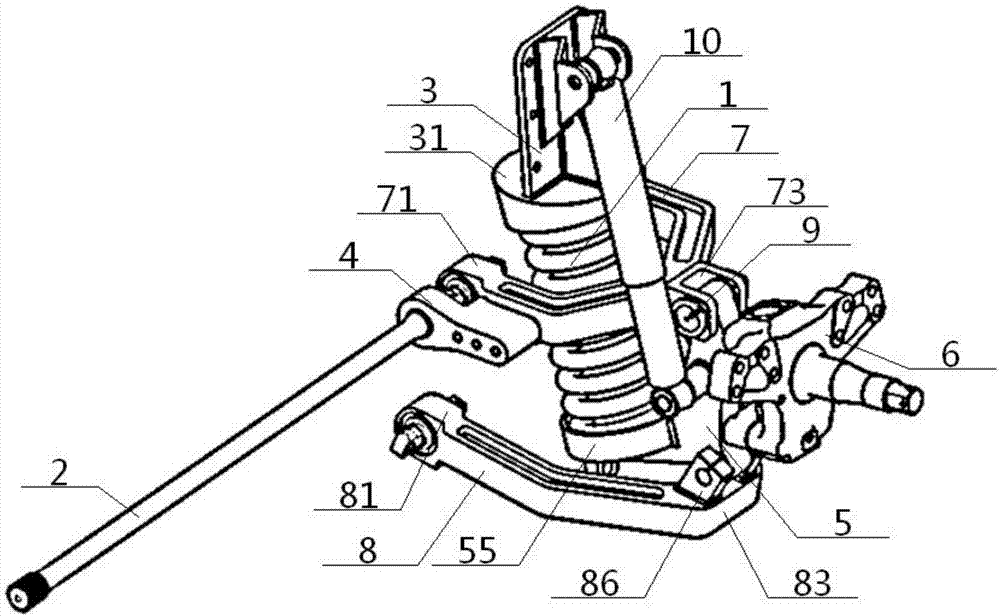 Independent suspension front axle assembly for commercial vehicle