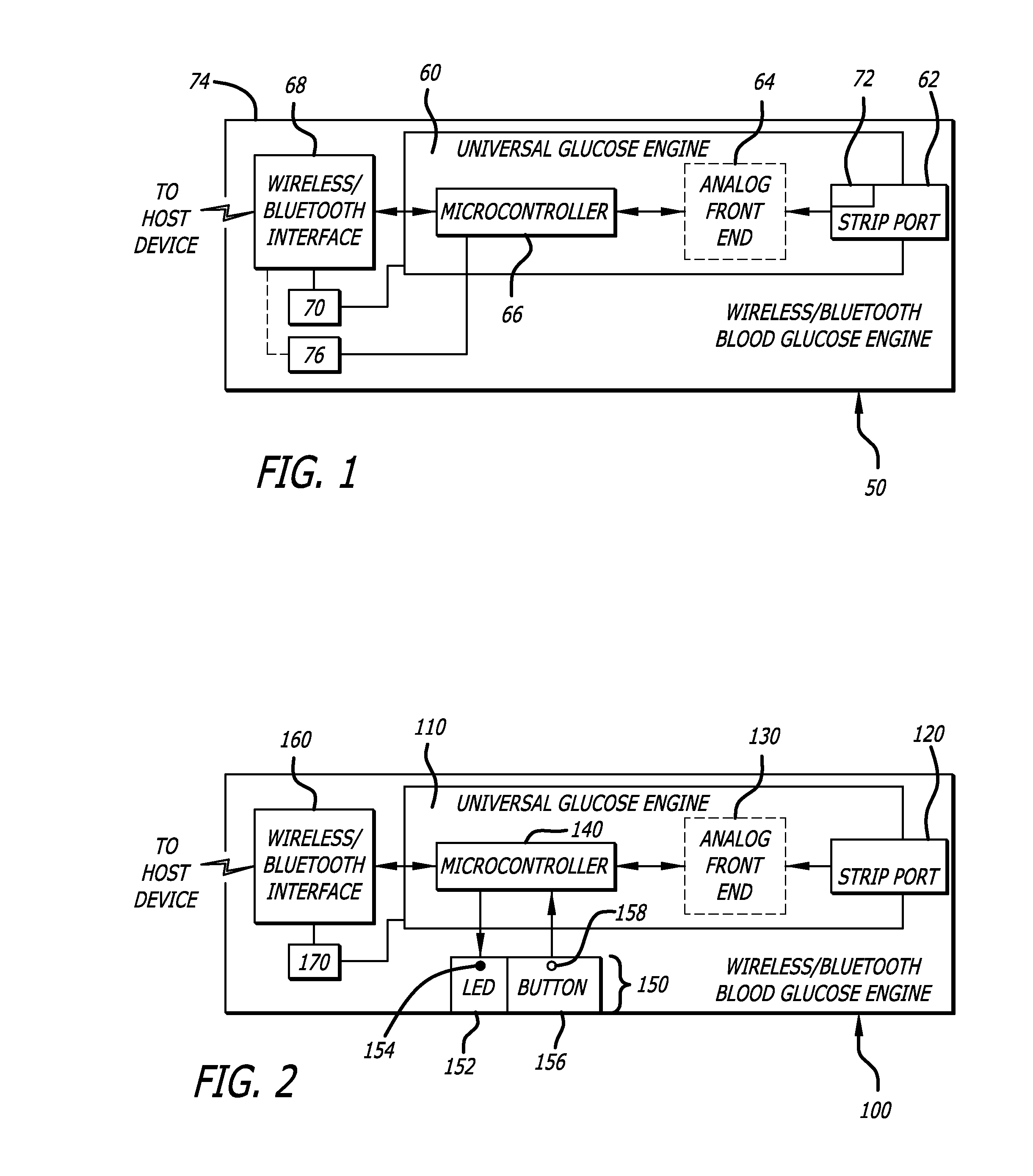 Glucose monitoring system with wireless communications