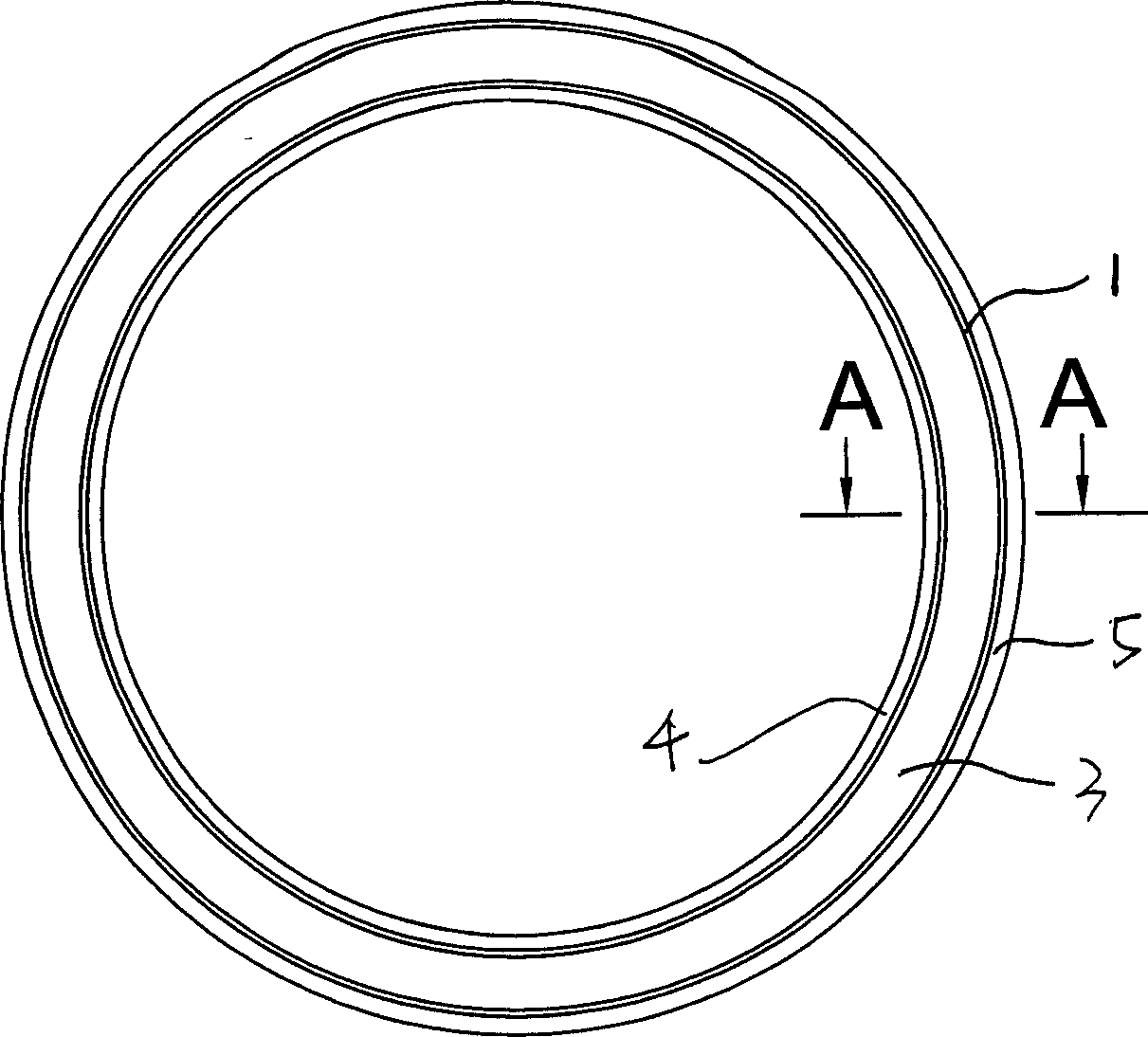 Metal tube circular moulded sealing washer and its mfg. method