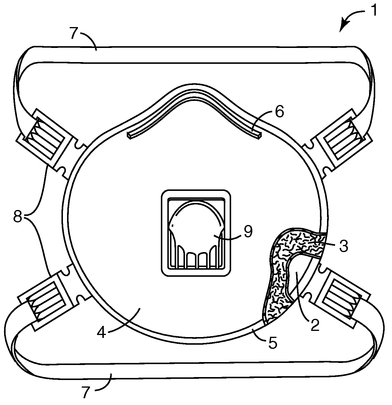 Molded Monocomponent Monolayer Respirator With Bimodal Monolayer Monocomponent Media