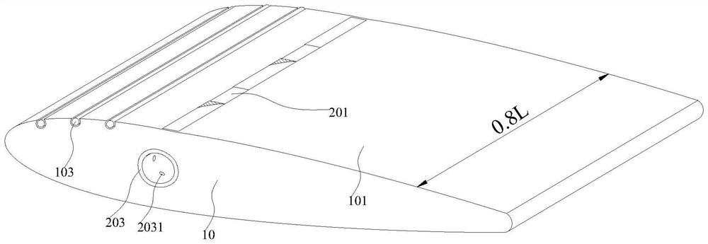 Wall surface rolling-type blade with active jet structure