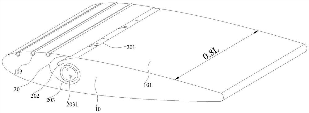 Wall surface rolling-type blade with active jet structure