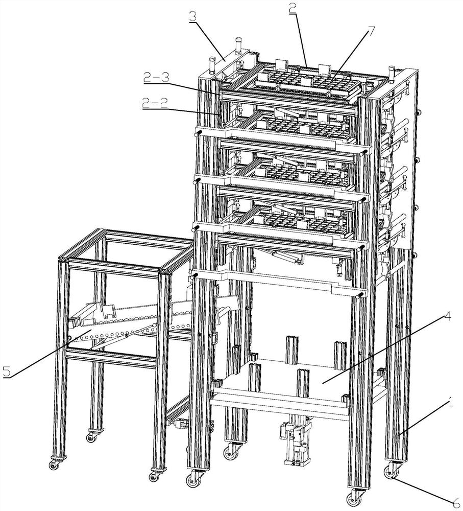 Automatic tray placing device for greenhouse seedling trays