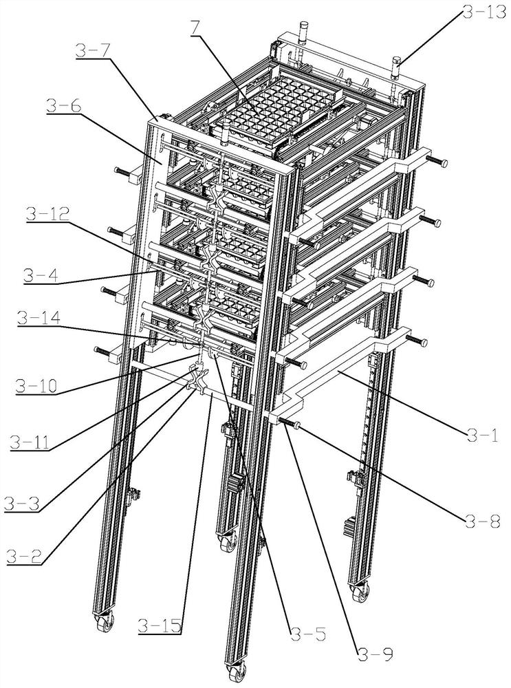 Automatic tray placing device for greenhouse seedling trays