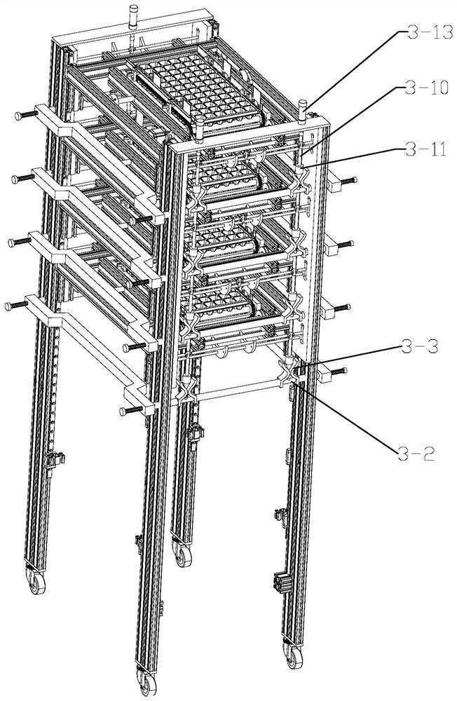 Automatic tray placing device for greenhouse seedling trays