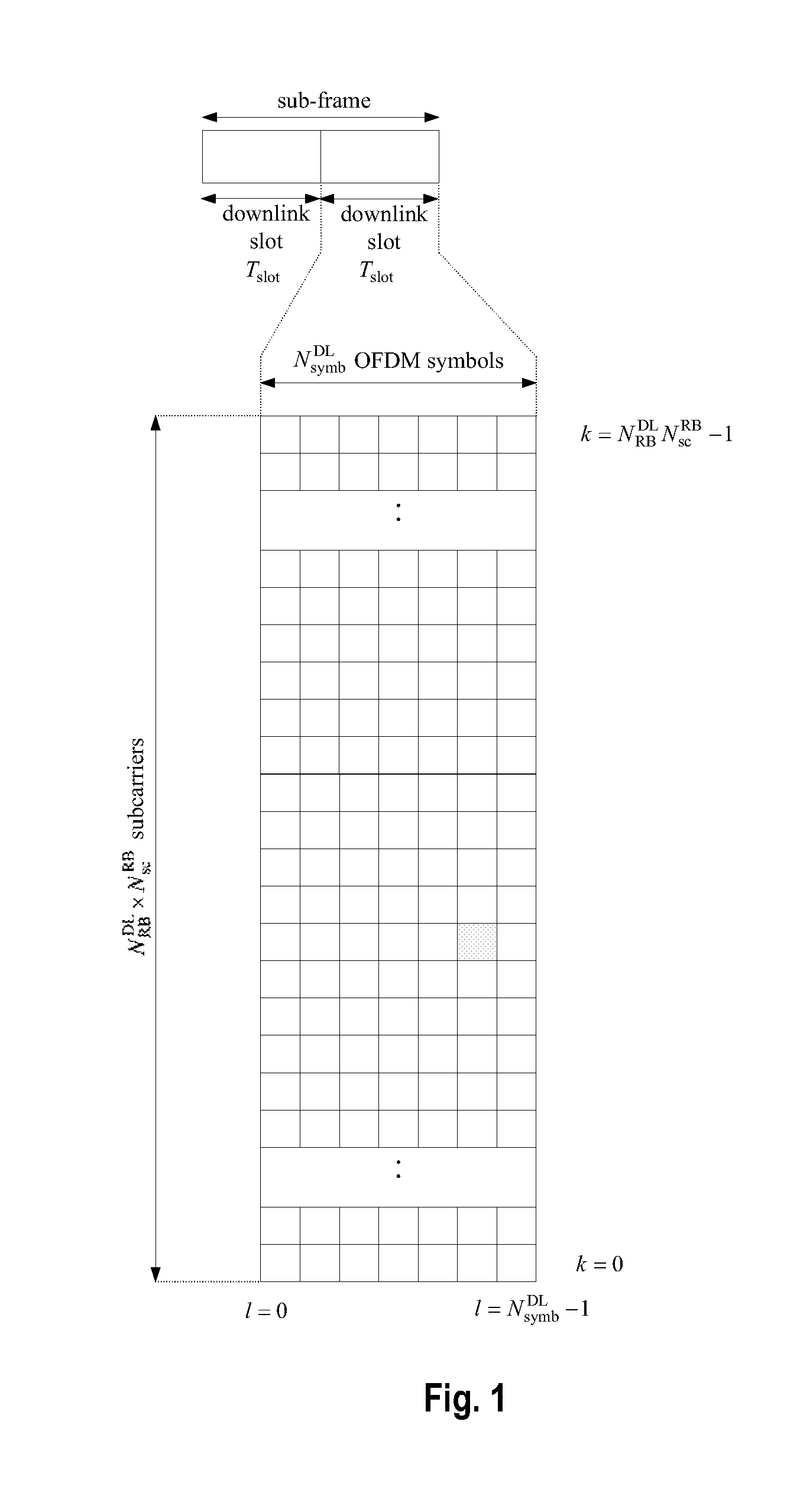 Configuration of uplink and downlink grant search spaces in an ofdm-based mobile communication system