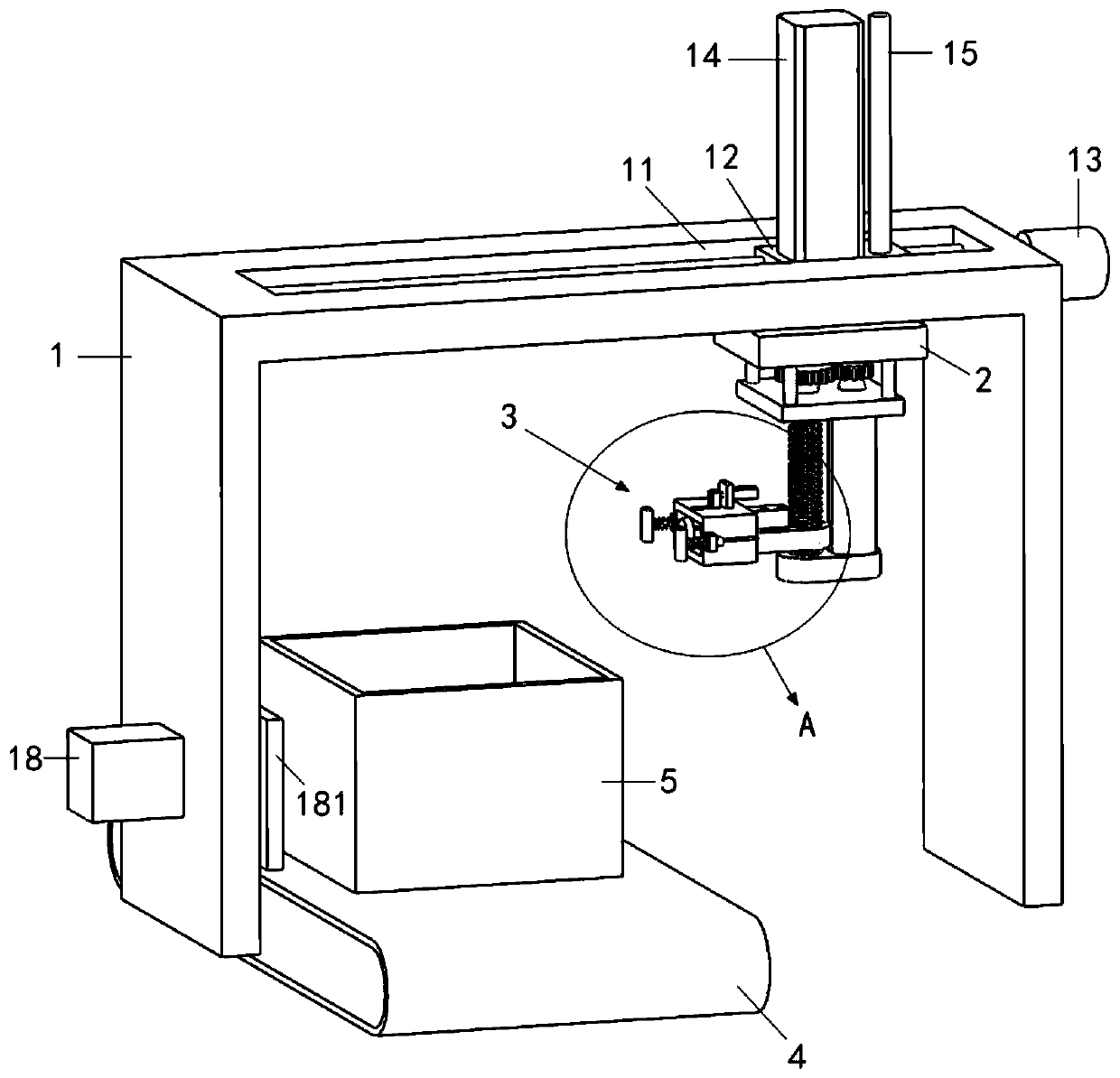 Movable lifting corrugated carton knock-on printing device